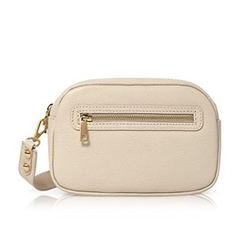 Montte Di Jinne - Women Italian Soft Leather Middle Size Crossbody Bag Camera Bag Shoulder Bag with Two Compartments (CREAM)