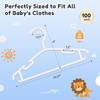 BRFOYU Baby Hangers 100 Pack Non-Slip Kids Plastic Hangers for