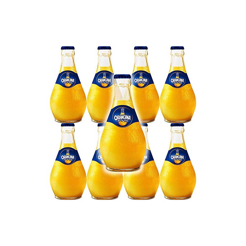 Orangina Sparkling Citrus Beverage with Pulp, 8.5 Fl Oz Glass