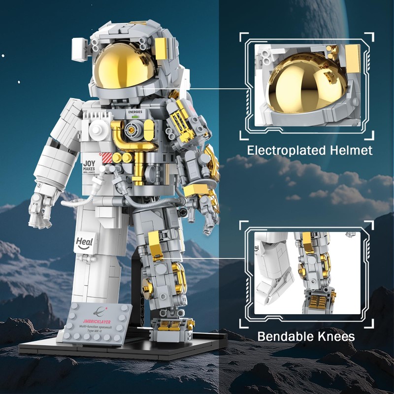 Brihappen Building Block Sets, Space Astronaut Building Set 1008 Pcs