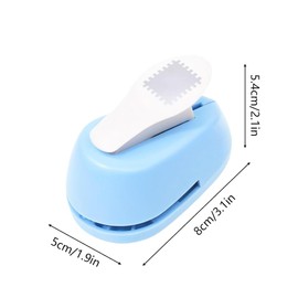 Stamp Border Paper Punch Craft Punch Hole Punch Square Paper Puncher Portable Easy Grip Embossing Punch Die-Cut Punch Classification File Scrapbook Paper Craft for New Year Birthday Photo Card Making