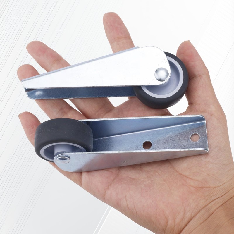 BOXOB 2 x Replacement Gate Wheels, Iron and Rubber, Directional