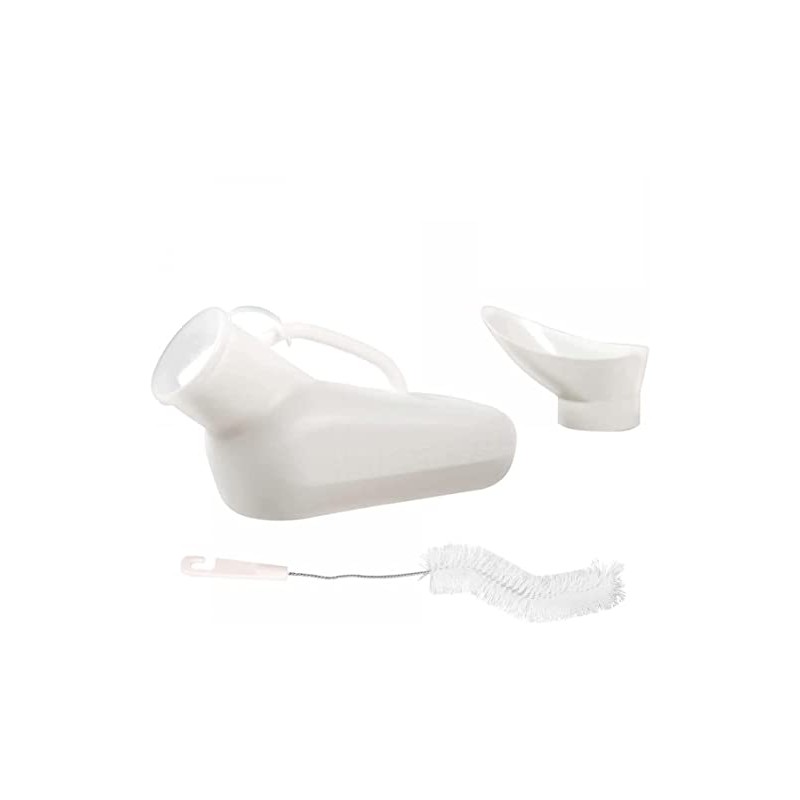 Unisex 800ml White Travel Urinal with Attachment and Urine Bottle