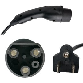 COMFGET [UL Listed] Golf Cart Charging Power Cord Assembly Fits for Evolution EV, Replaces OEM# 2.04.0620, Heavy Duty Charge Cable Factory Replacement with US Plug (Black 10ft)