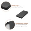 sourcing map Metal Tin Box Containers, 6.7x3.5x0.6 Inch Black Mini