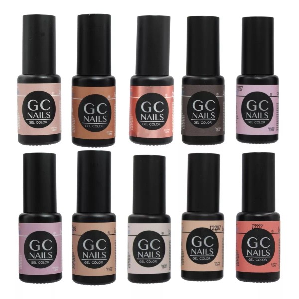 GC Nails Kit Gel Belcolor Make Up. 1 Pasos Para Uñas. 10pzs. Gc Nails