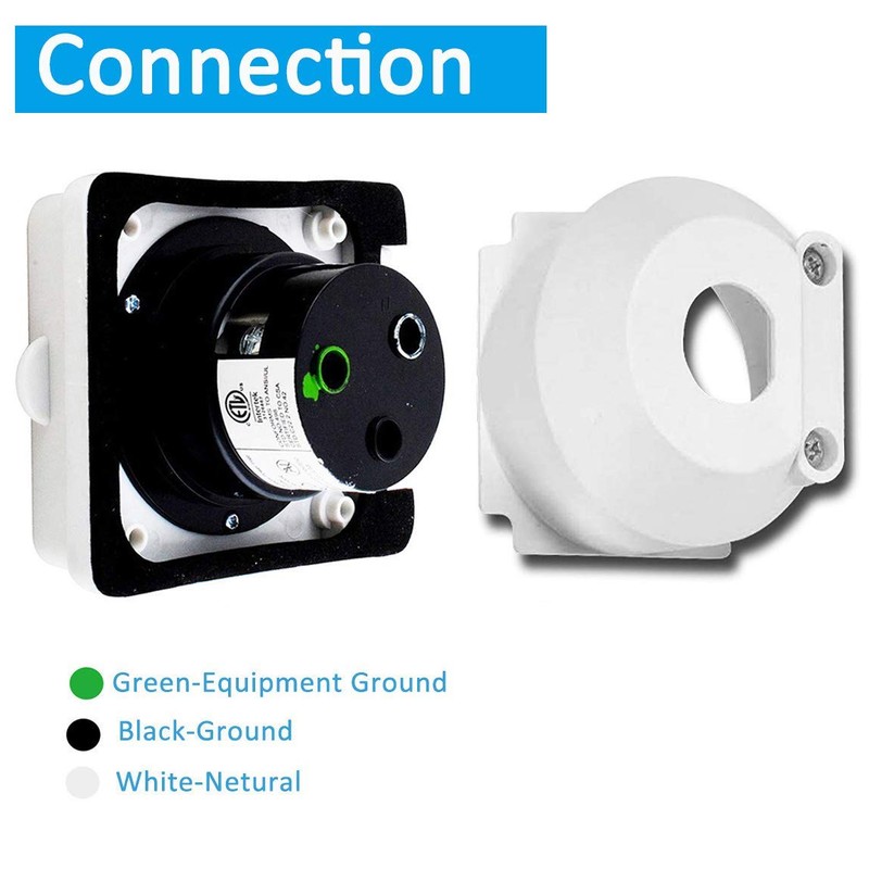 Wadoy 30 AMP RV Power Plug Twist Lock Inlet Receptacle