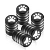 GKmow Pack-5 Tire Valve Stem Cap Cover, Dog Paw Tire