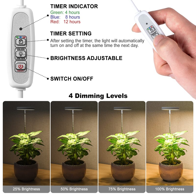 LORDEM Grow Light, Full Spectrum LED Plant Light for Indoor