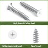 #8 x 1-1/2" White Head Sheet Metal Screws, 100 PCS