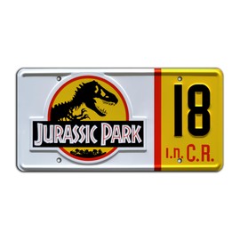 Jurassic Trilogy | # 18 | Metal Stamped License Plate
