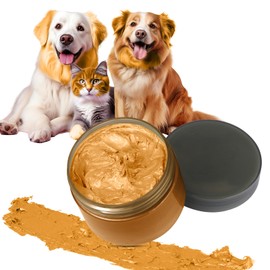 Hair Color For Dog, Washable Hair Wax Color Temporary Pet Safe Hair Color Cream for DIY Large Boy & Girl Puppy Stuff Accessories, Funny Birthday Gifts to Cat Lovers (Gold)