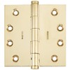 Baldwin 1040031INRP Unlaquered Square Mortise Hinge with Non Removable Pin,