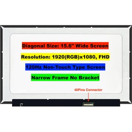 EM EMAJOR TECH New Screen Replacement for Lenovo FRU 5D11F52373 1920X1080 FHD 120Hz Non-Touch Replacement LED Screen Display with Set of Tape and Tools