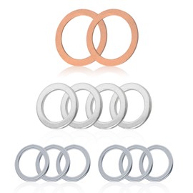 WHALETAIL 12PCS Transfer and Differential Fill/Drain Plug Gaskets, Replace # 90430-18008 12157-10010 90430-24003, Fit for Lexus 4 Runner Land Cruiser Tundra Tacoma FJ Cruiser Highlander RAV4