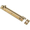 Merriway BH07722 Swan Necked Door Barrel Bolt, Brass Polished Stainless
