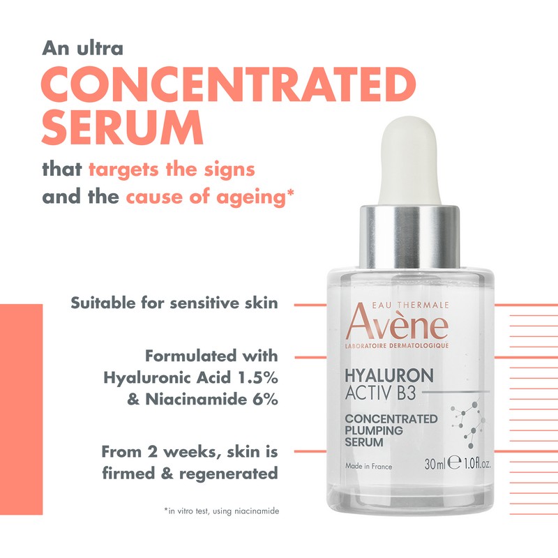Avène Eau Thermale Avène Hyaluron Activ B3 Concentrated Plumping Serum