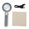 Handheld Magnifying Glass 5x Rechargeable Touch Control LED Light Handheld