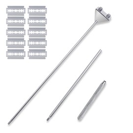 FRAKS Rascador de algas de acero inoxidable extensible de 25.6 pulgadas con 10 cuchillas