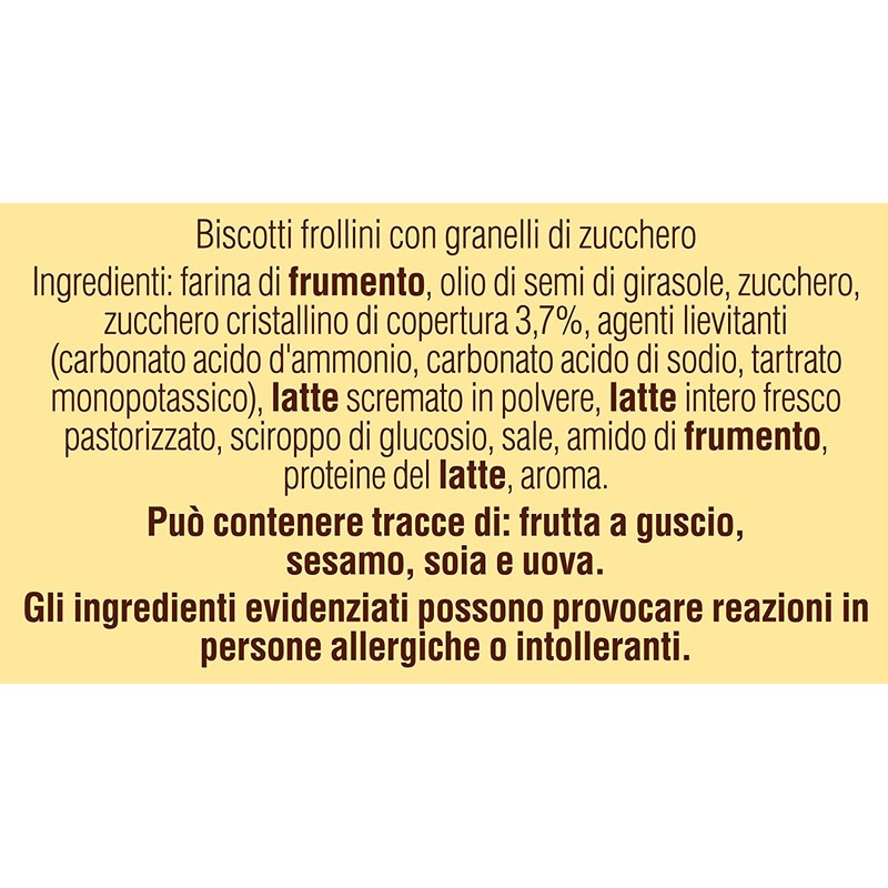 Mulino Bianco: "Galletti" shortbread with sugar granules - 12.3 Oz