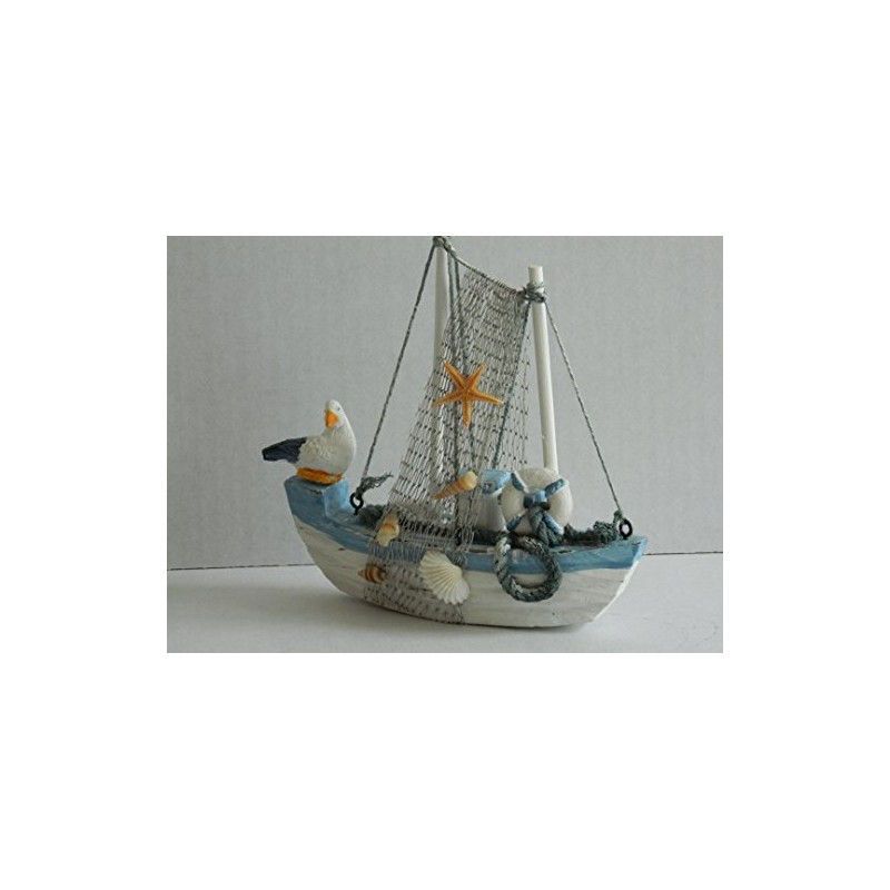 Wooden Fishing Boat Ornament