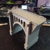 Spencer-3D HO Scale One Arch Viaduct Short bridge 5 Sections