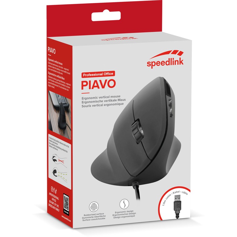 Speedlink PIAVO Ergonomic Vertical Mouse – kabel-gebundene ergonomische vertikale Maus