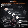 LEDMIRCY Switchback LED Rock Lights Kit White/Amber Strobe with Wiring
