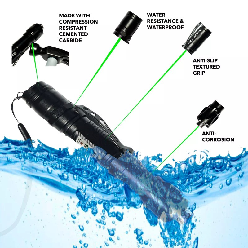 IGLU ACTIVE GREEN LASER POINTER High Power + Free Pocket