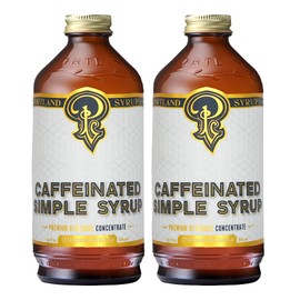 Portland Syrups - Simple Syrup - Drink Mix for Exceptional Cocktails, Mocktails, Coffee, Baking, and More (Caffeinated Simple Syrup)