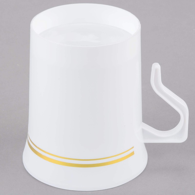 BloominGoods 50 Heavyweight Disposable White Plastic 8 oz. Coffee Mugs