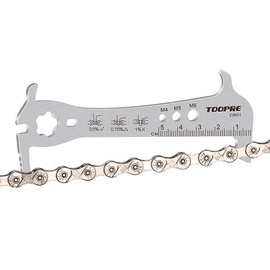 COOLWHEEL Bicycle Chain Checker - Bike Wear Indicator Gauge Measuring Ruler Tool Bike Parts Repair Kit for Mountain and Road Bikes, Folding Bicycle