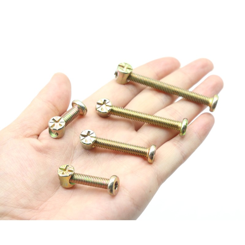 binifiMux Crib Hardware Screws, 70 Pcs M6 Furniture Barrel Nut