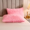 Uhamho Faux Fur Velvet Fluffy Bedding Duvet Cover Set Down