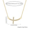 Gold Plated Cross Necklace for Women Dainty Non Tarnish Pendant