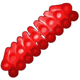 The Glowhouse Premium 6 inch Glow Stick pack of 25 Individually Wrapped with Lanyards (Red)