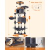 Feandrea Cat Tree, 81.1-Inch Large Cat Tower with 13 Scratching