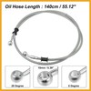 Partuto 140cm 55.12" 10mm Motorcycle Braided Brake Clutch Oil Hoses