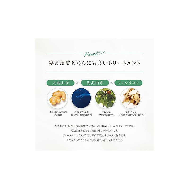 prismvovo Scalp Cleansing, Odor Prevention, Clay Pack, For Volume (Unisex),