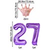 40 Inch Rose Gold Crown Number 27 Balloons, 27th Birthday