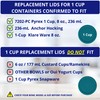 1, 2 & 4 Cup Turquoise, Blue, Red Replacement Lids/Covers