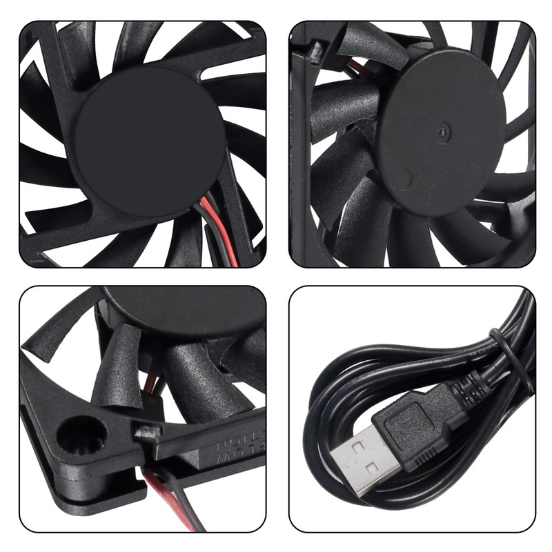 4 Pack 6015 60mm x 15mm USB Cooling Fan Brushless