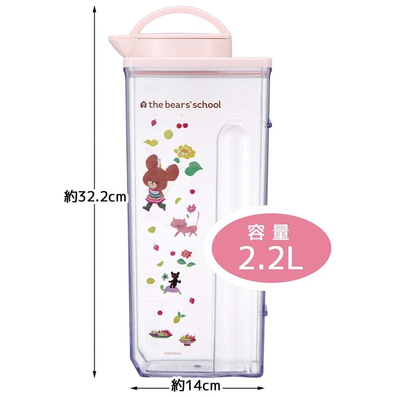 Skater CJ22N-A Heat-Resistant Water Bottle, 0.6 gal (2.2 L), Bear