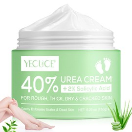 Urea Foot Cream 5.29 oz - Deep Moisturizing, Callus Remover and Softe, for dry cracked Skin, Smooth and Soften Dry, rough, Cracked Itchy Skin For Feet, Hands, Heels, Elbows, Nails & Knees - 150g