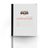 School Smart Stitched Cover Composition Book, Red Margin, 8-1/2 x