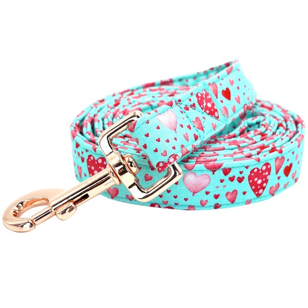 Elegant little tail Valentine's Dog Leashes, Heart Print Strong Dog