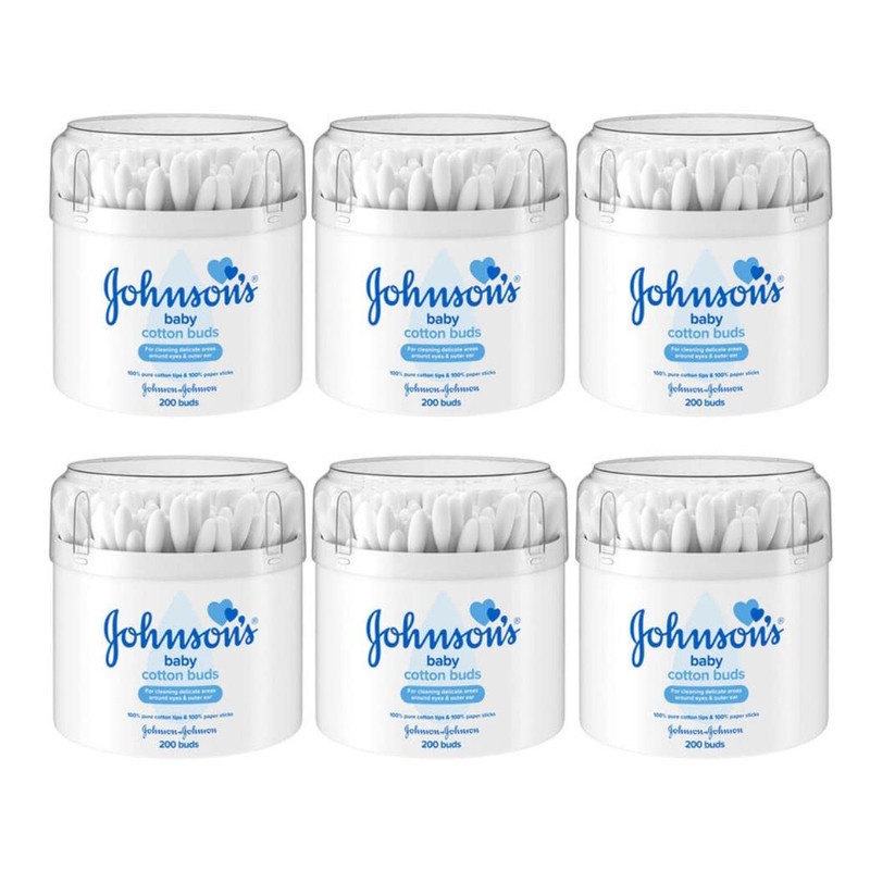 Johnson's Cotton Buds (200 Buds) - Pack of 6