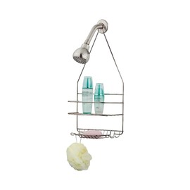 Rocky Mountain Goods Shower Caddy - Rust Proof high Grade Steel - Designated Tiered Shelves for Shampoo/soap - Razor Hangers - Includes Secure Suction Cup (Satin Nickel)