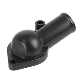 X AUTOHAUX Black Steel Car Water Neck Thermostat Housing 15 Degrees