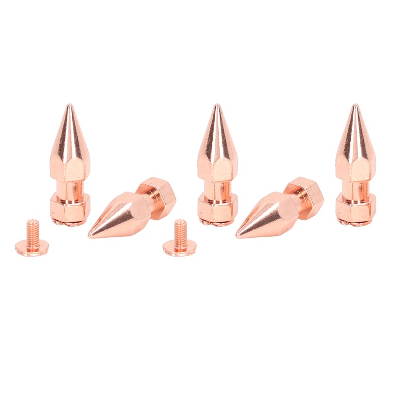 5Pcs Clothing Spikes 8x26mm Hex Rose Gold Strong Copper Punk
